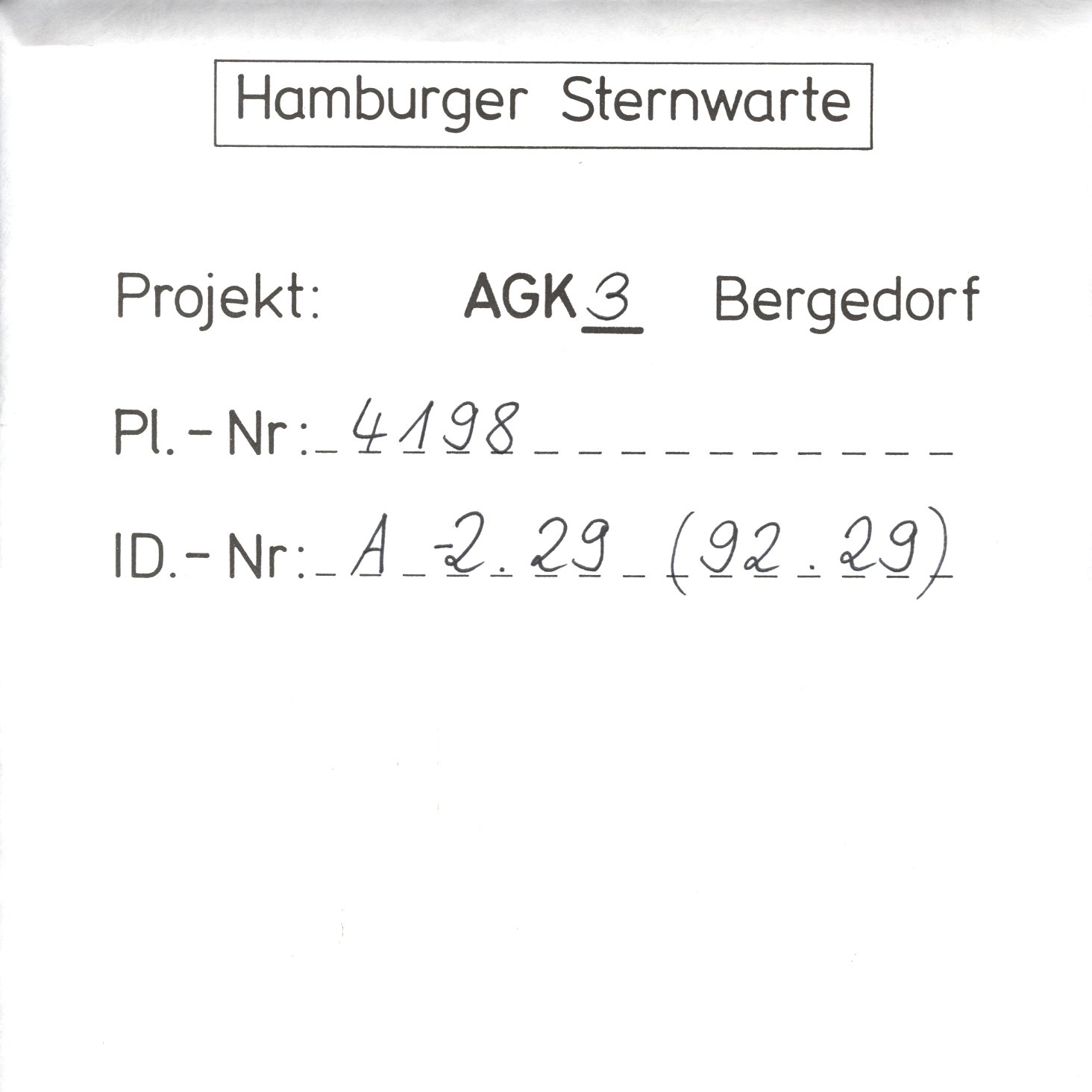 Plate envelope