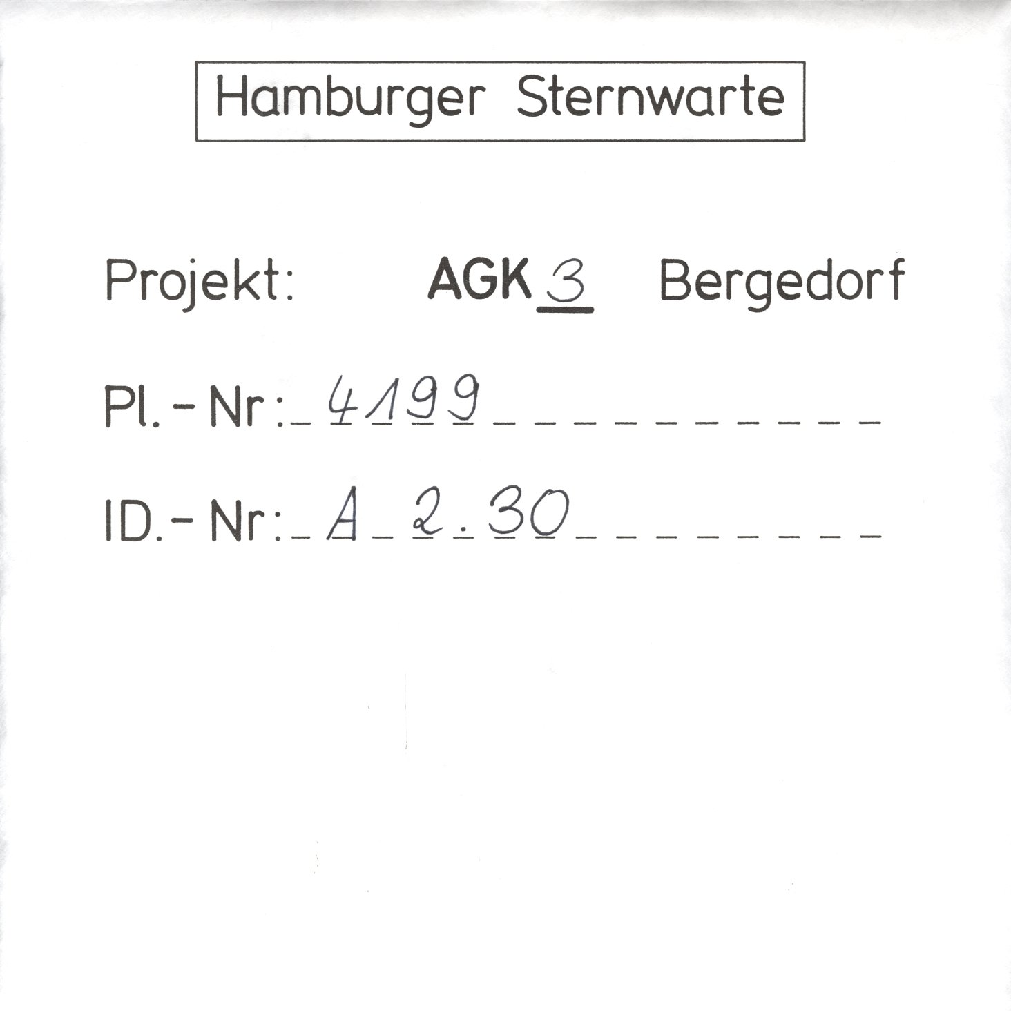Plate envelope