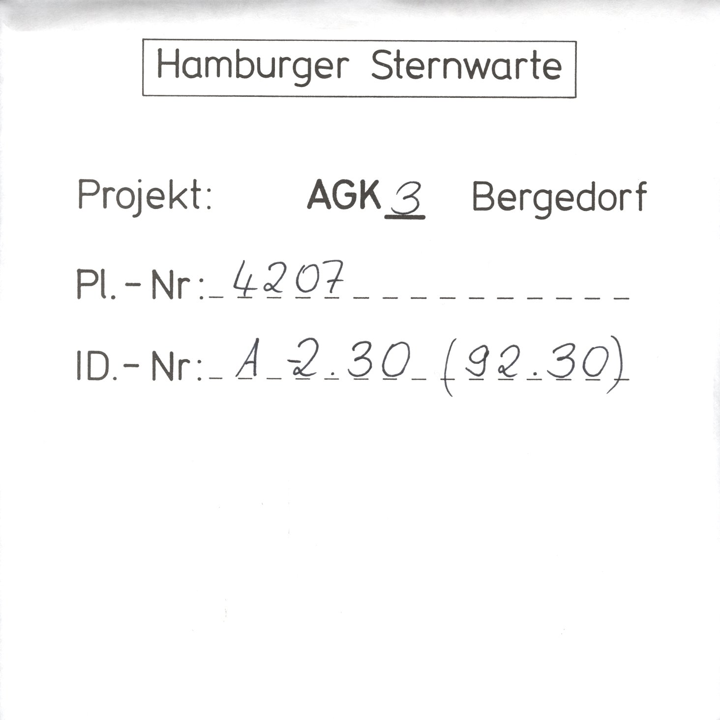 Plate envelope