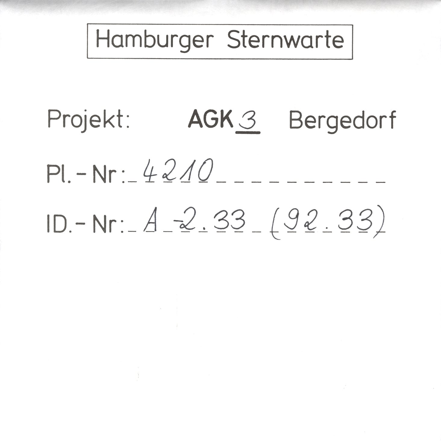 Plate envelope