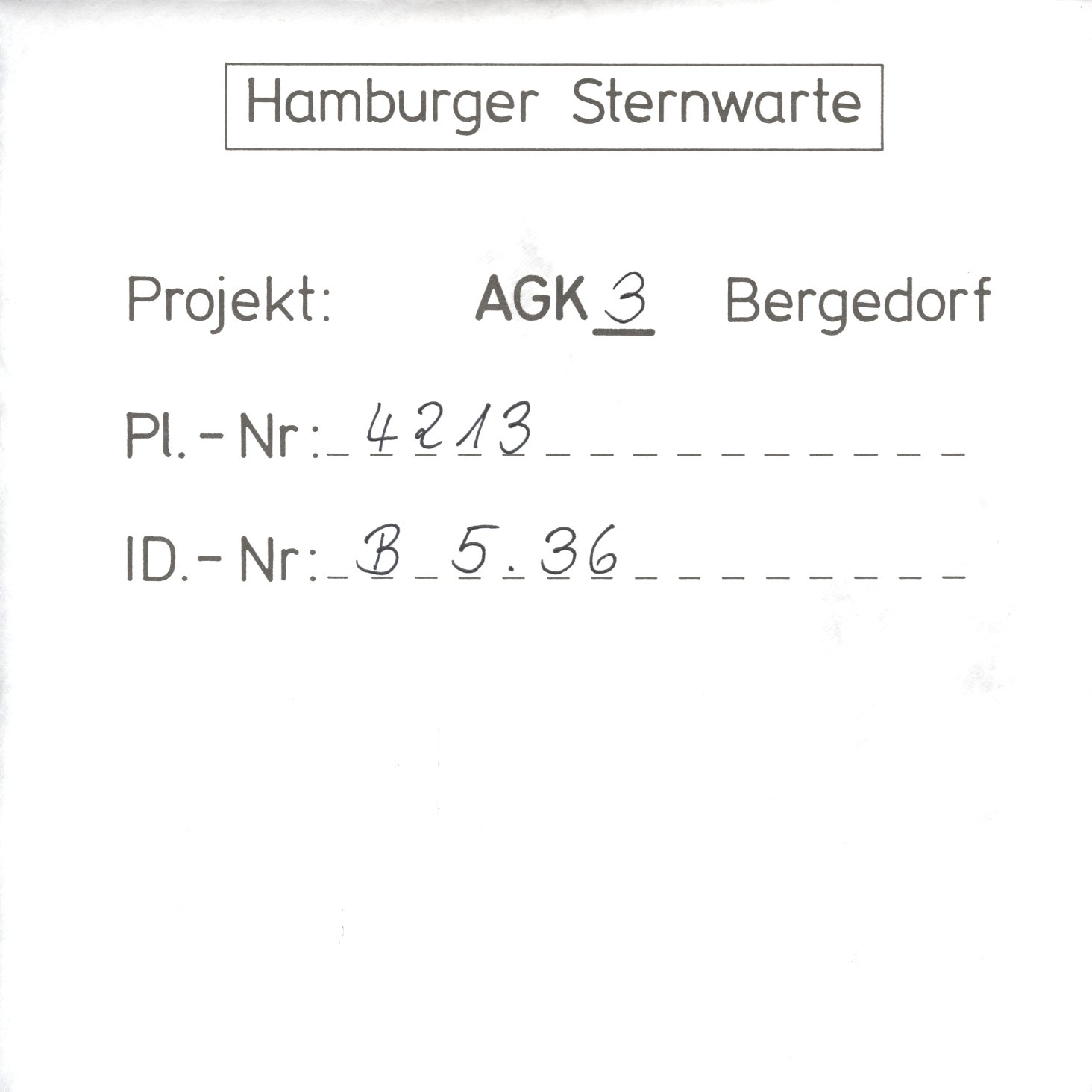 Plate envelope