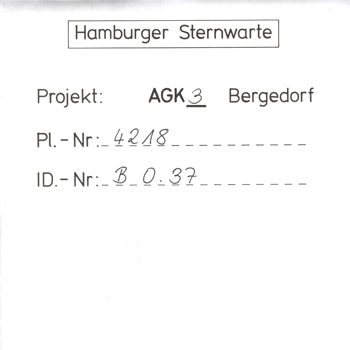Plate envelope