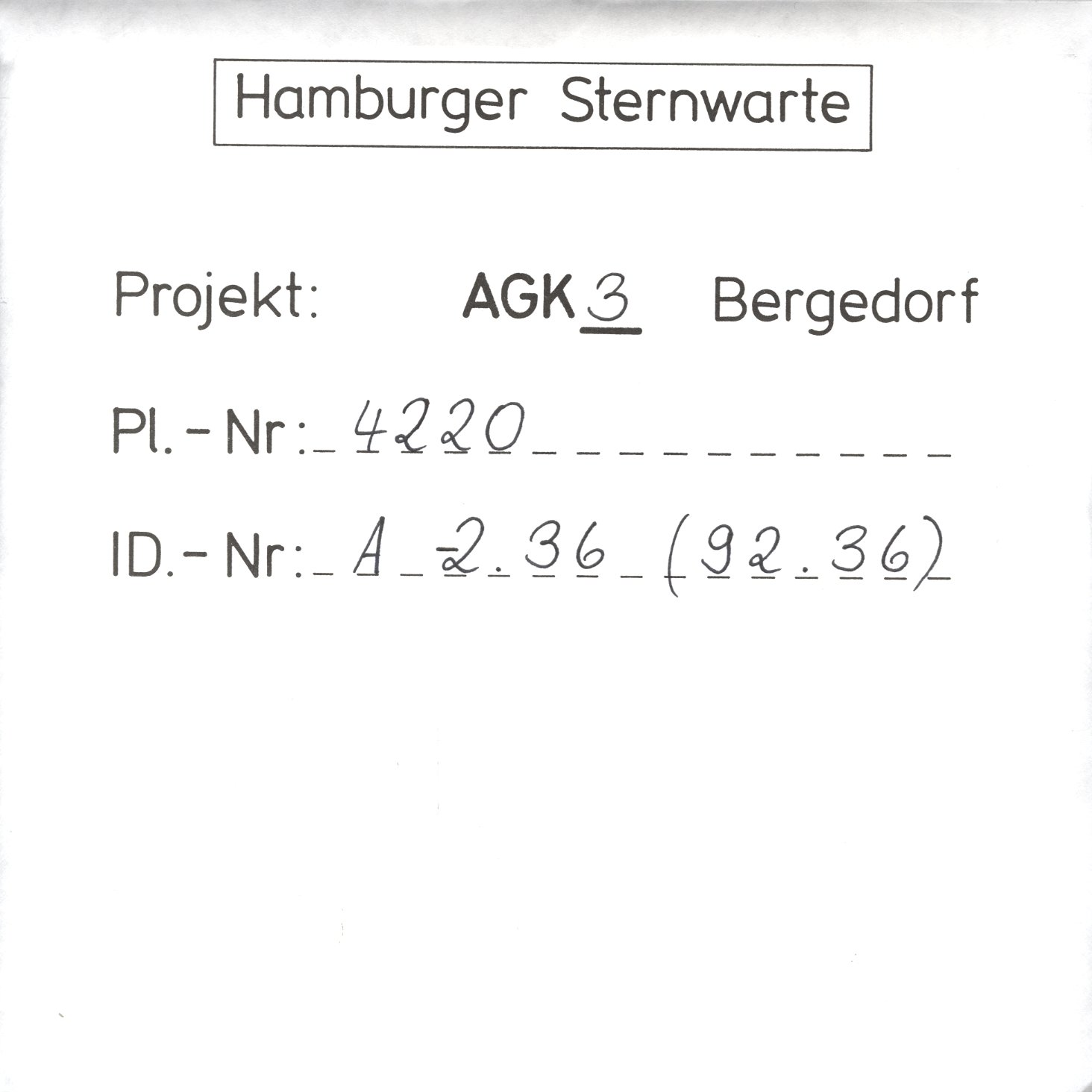 Plate envelope