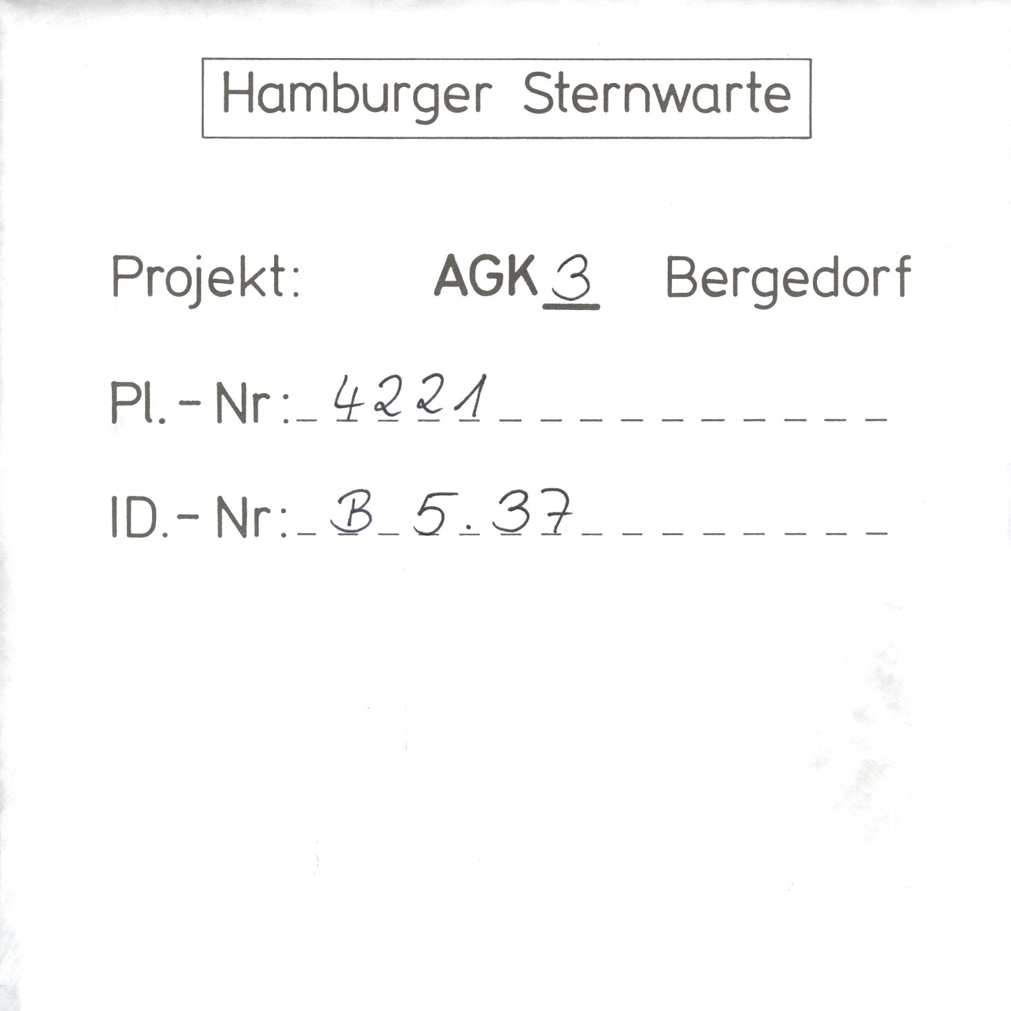 Plate envelope