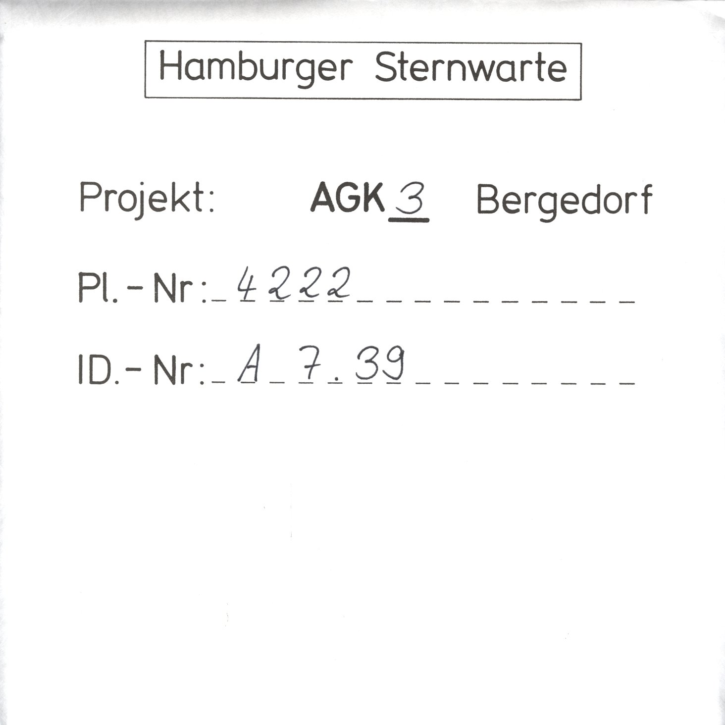 Plate envelope
