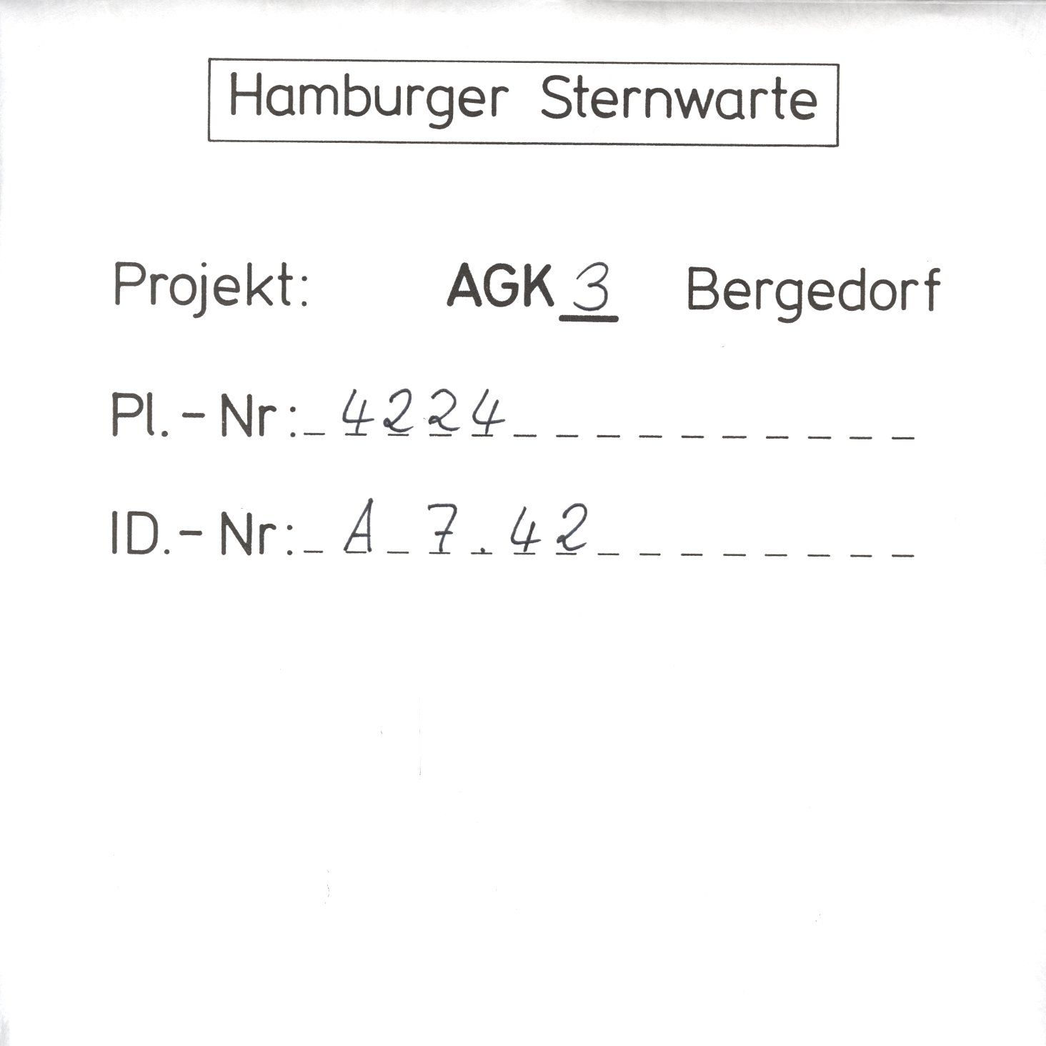 Plate envelope