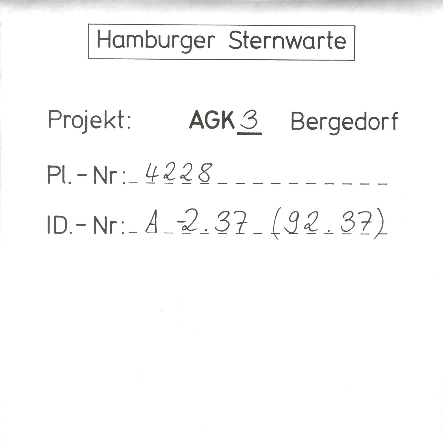 Plate envelope