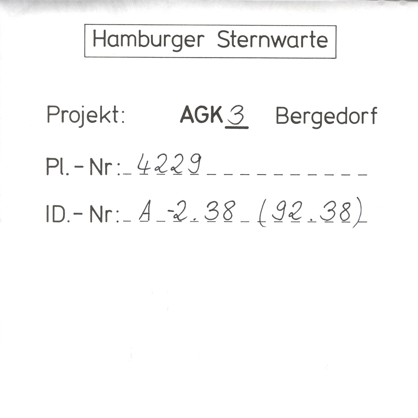 Plate envelope