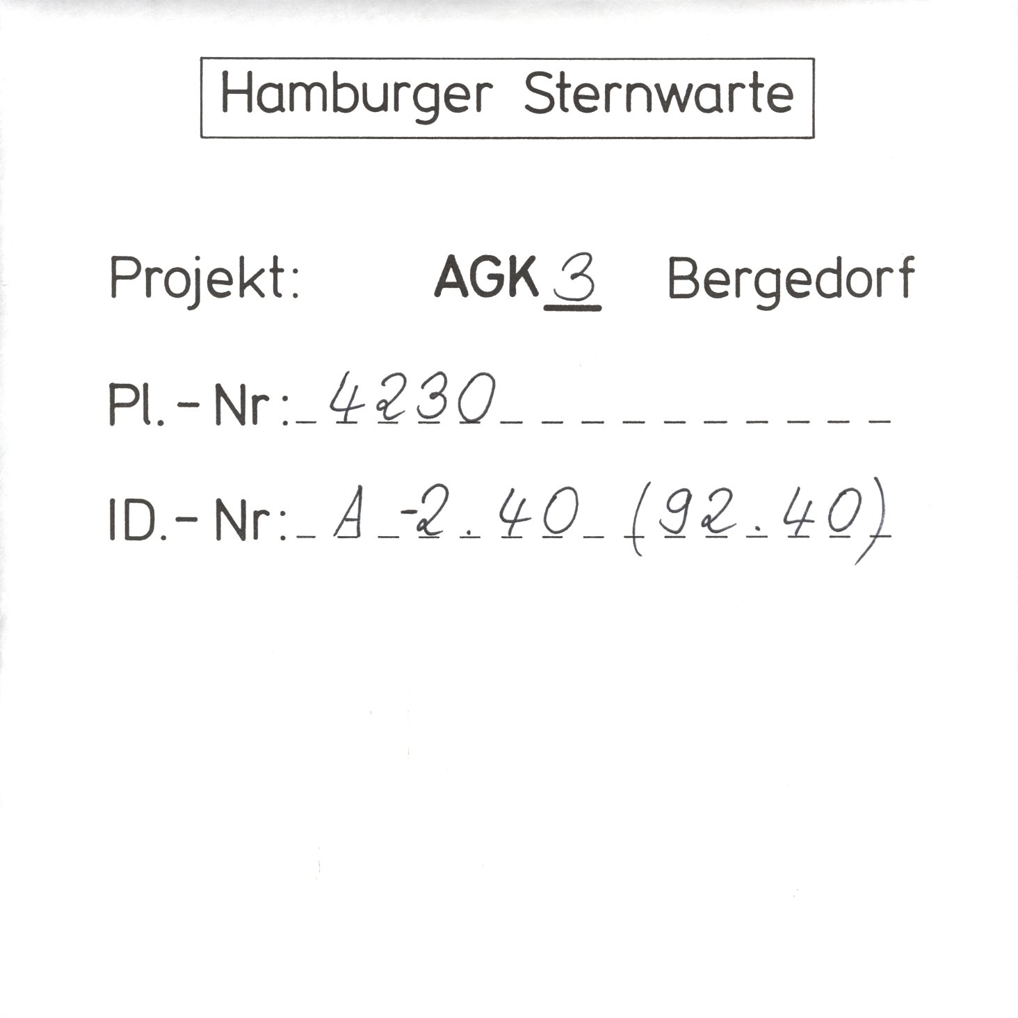 Plate envelope