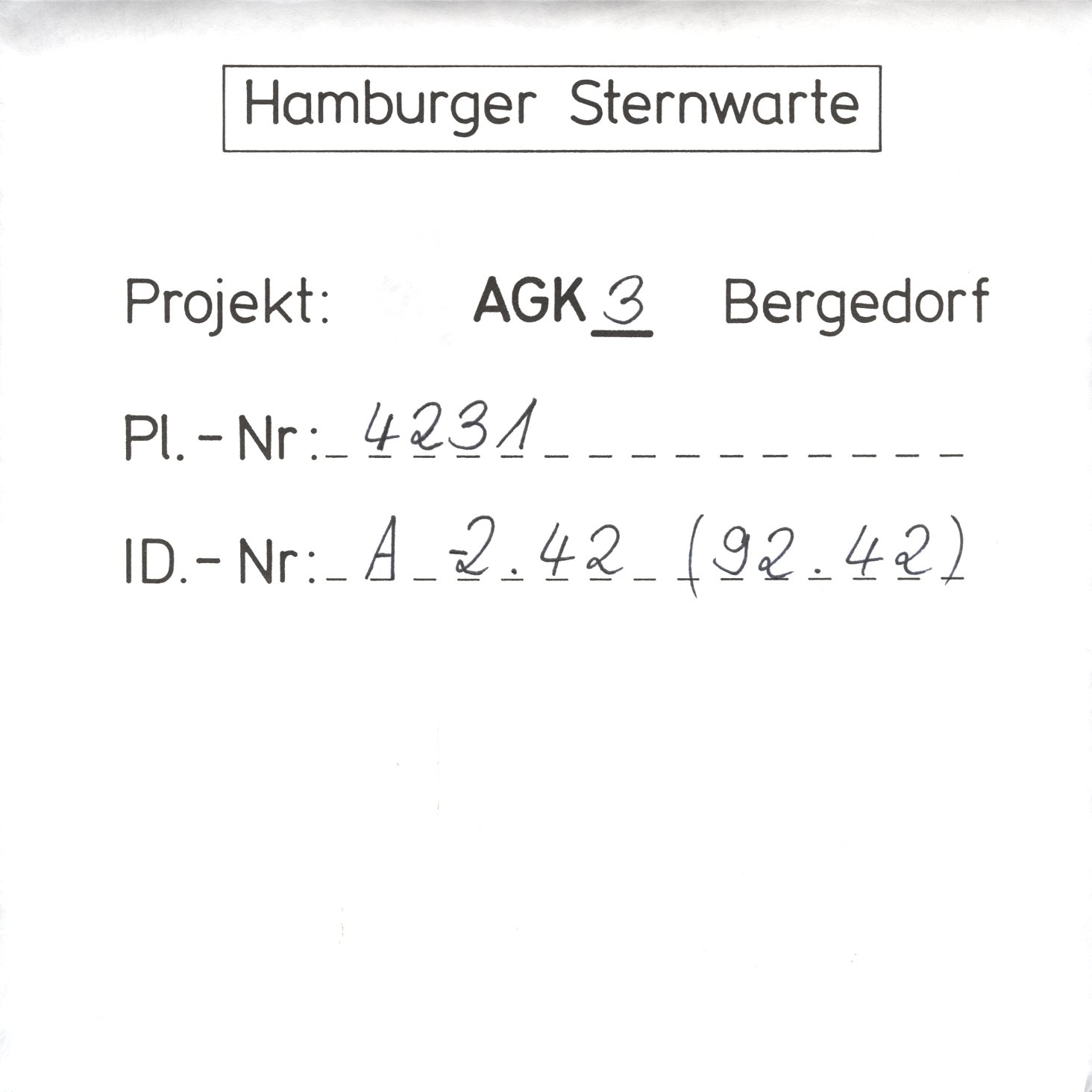 Plate envelope