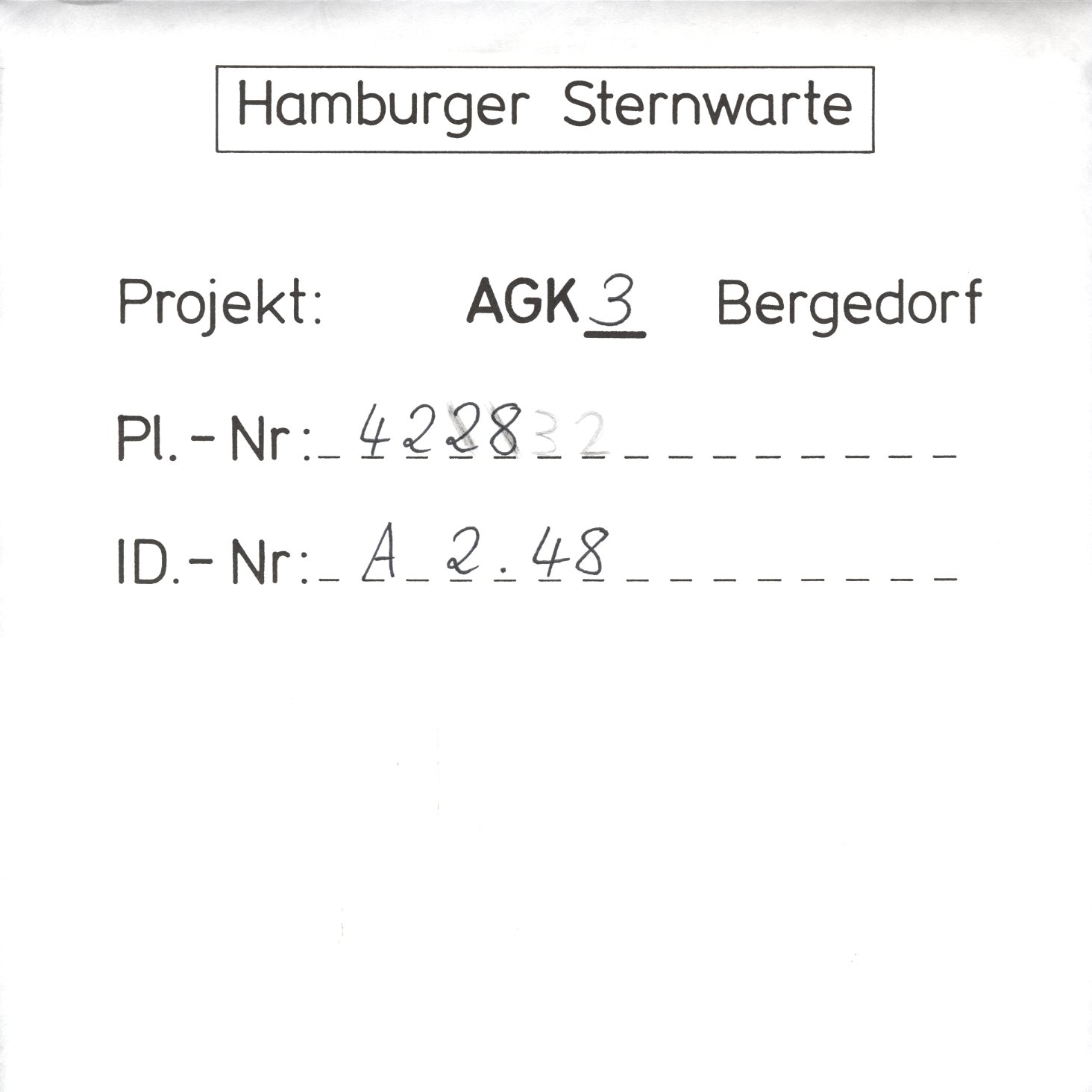 Plate envelope