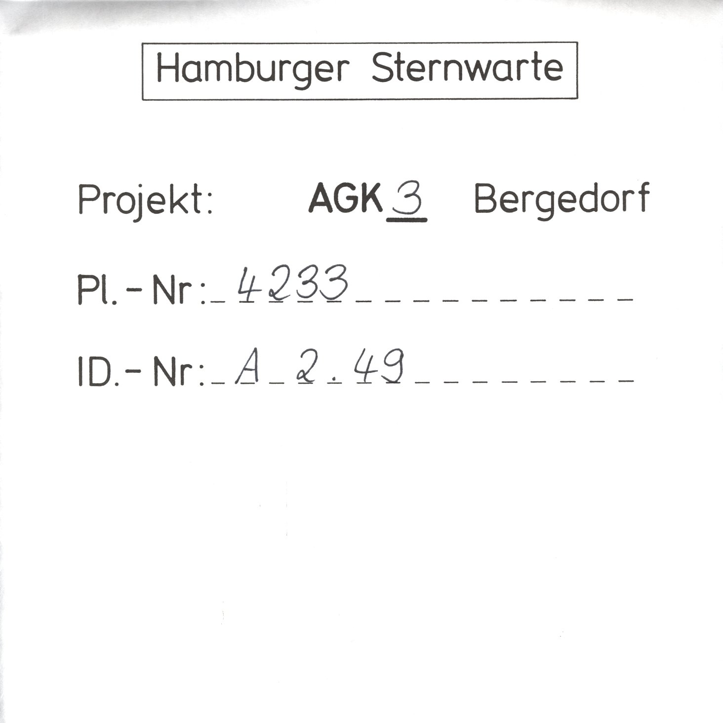 Plate envelope