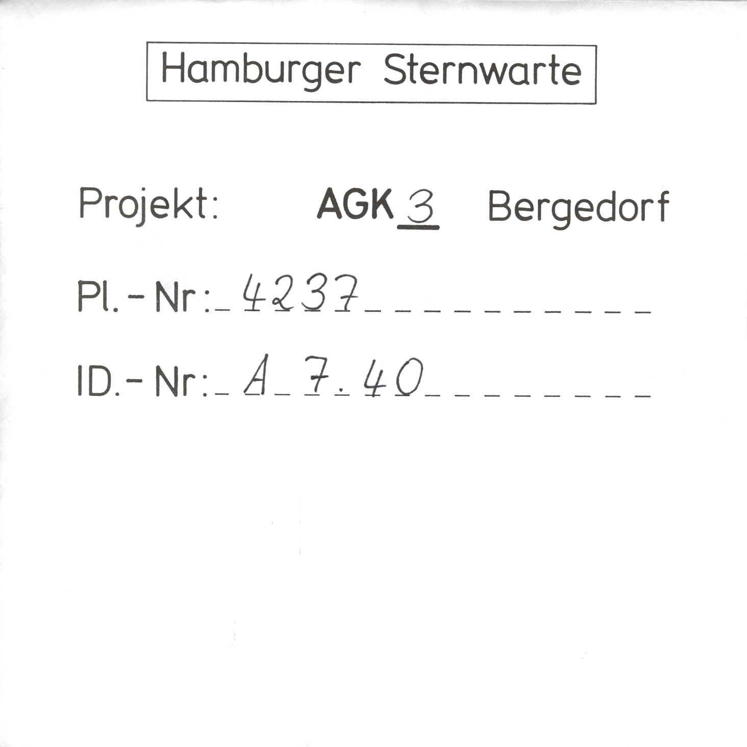 Plate envelope