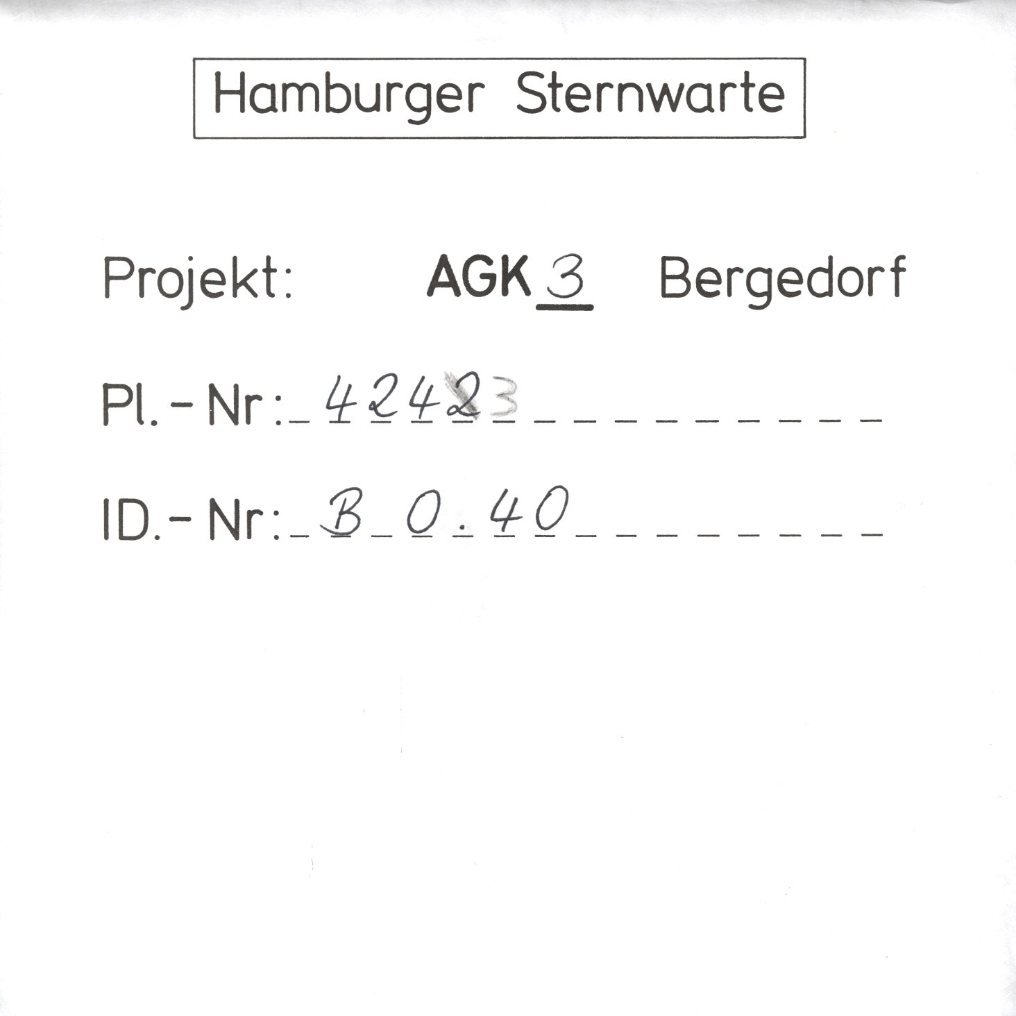 Plate envelope
