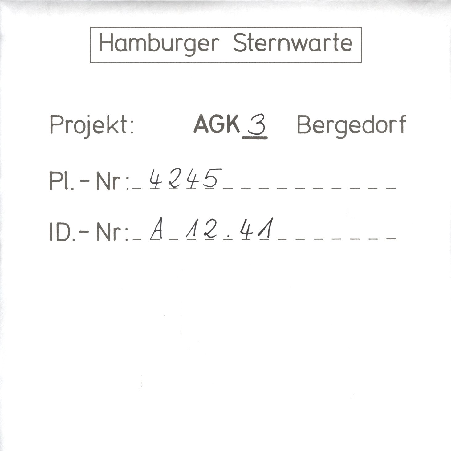 Plate envelope