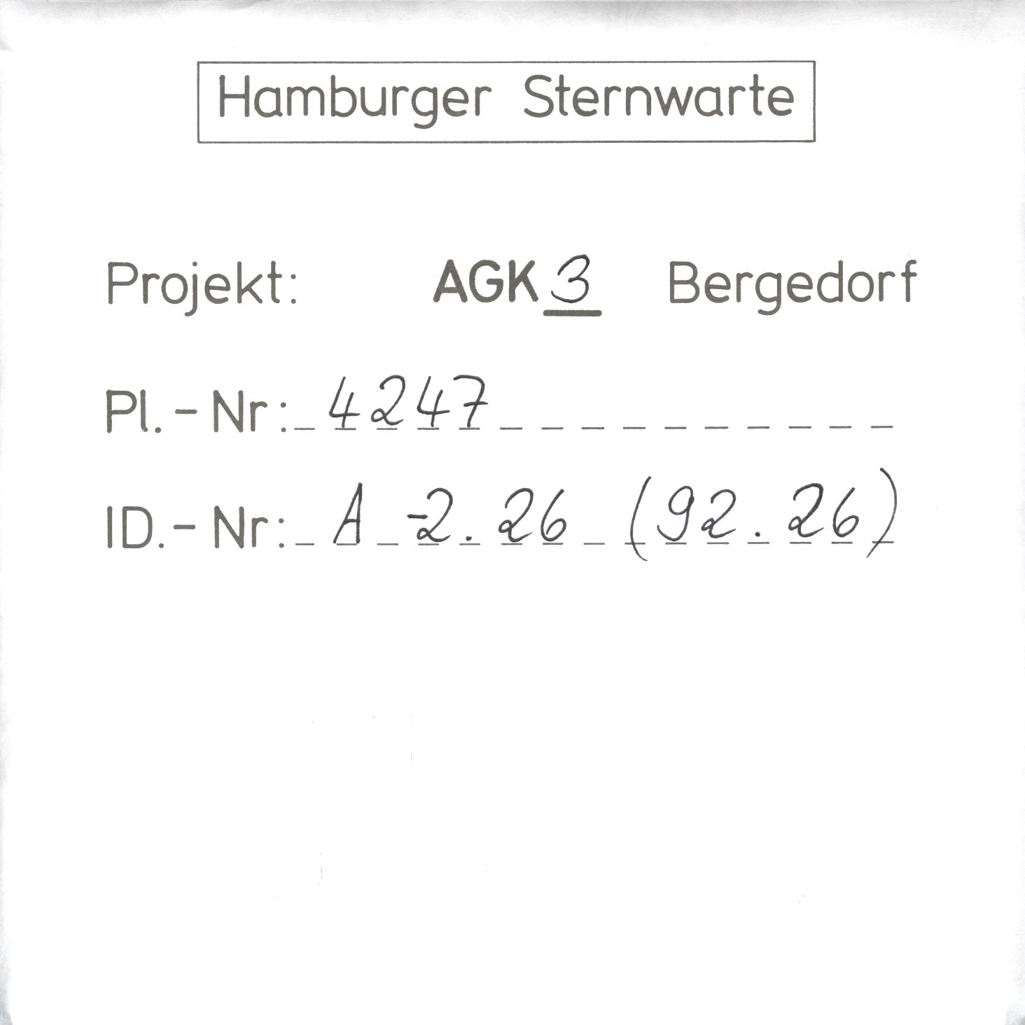 Plate envelope