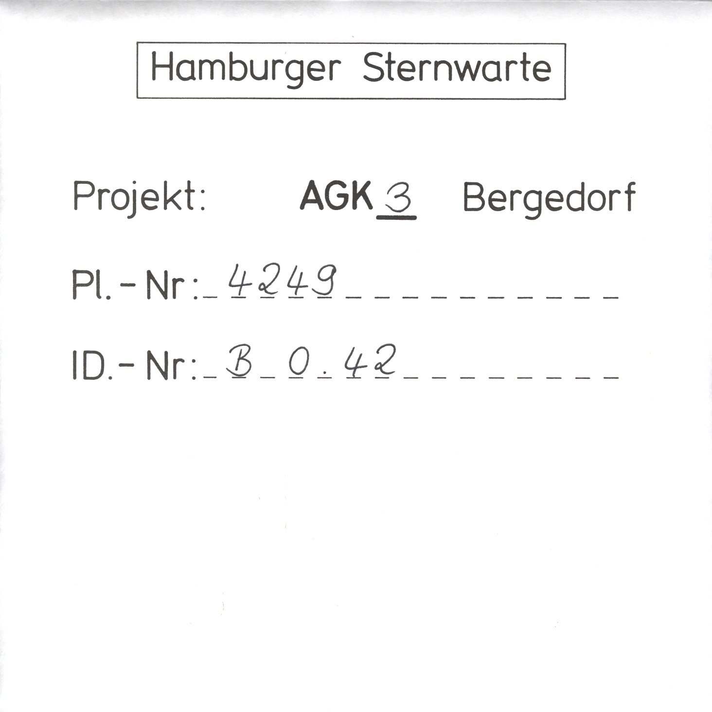 Plate envelope