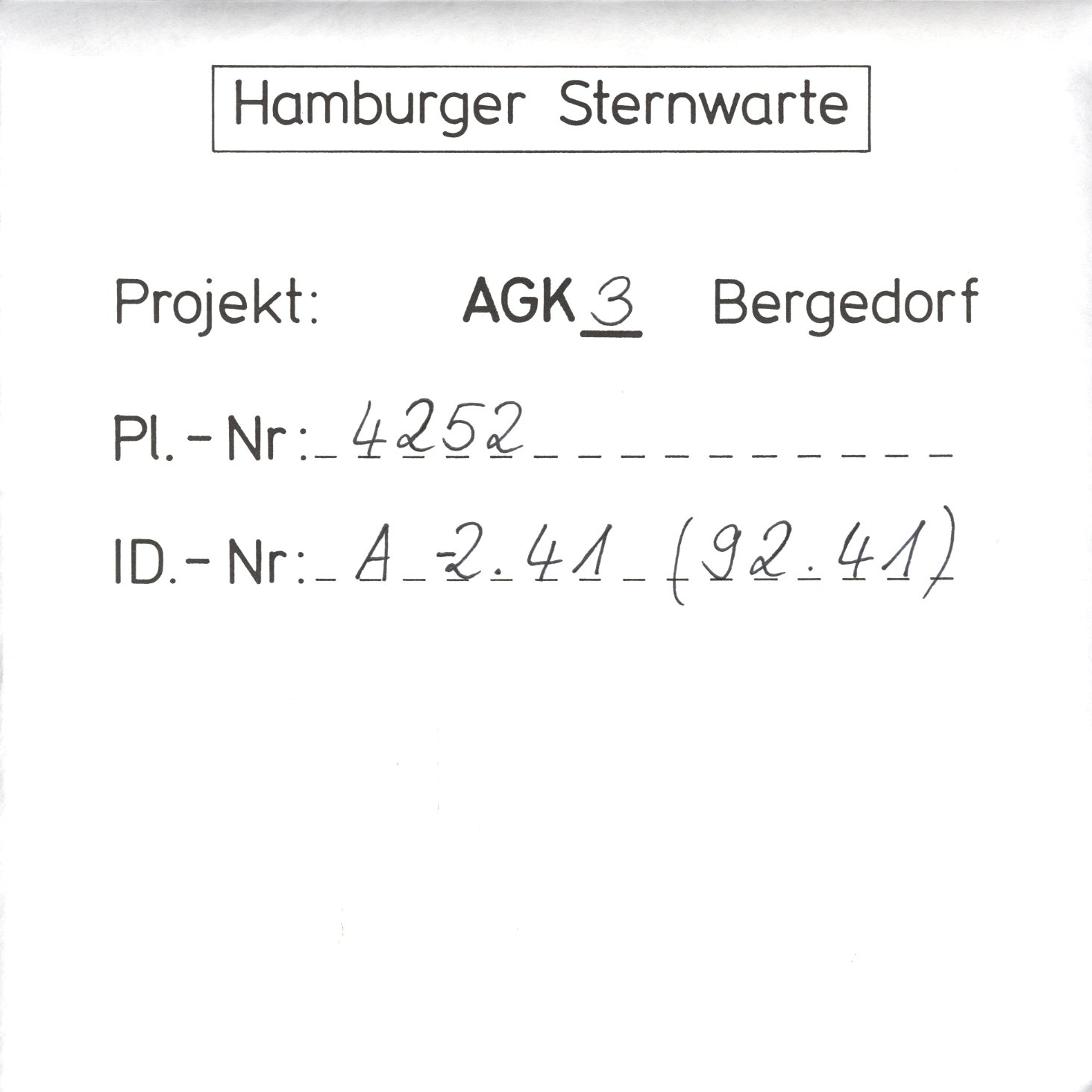Plate envelope