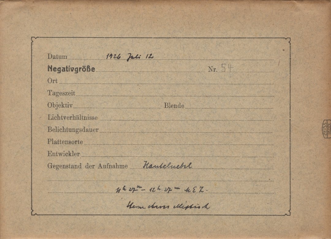 Plate envelope
