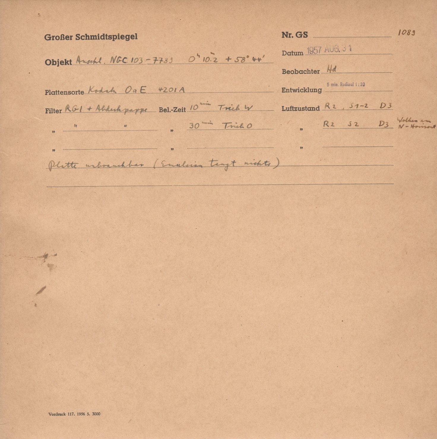 Plate envelope