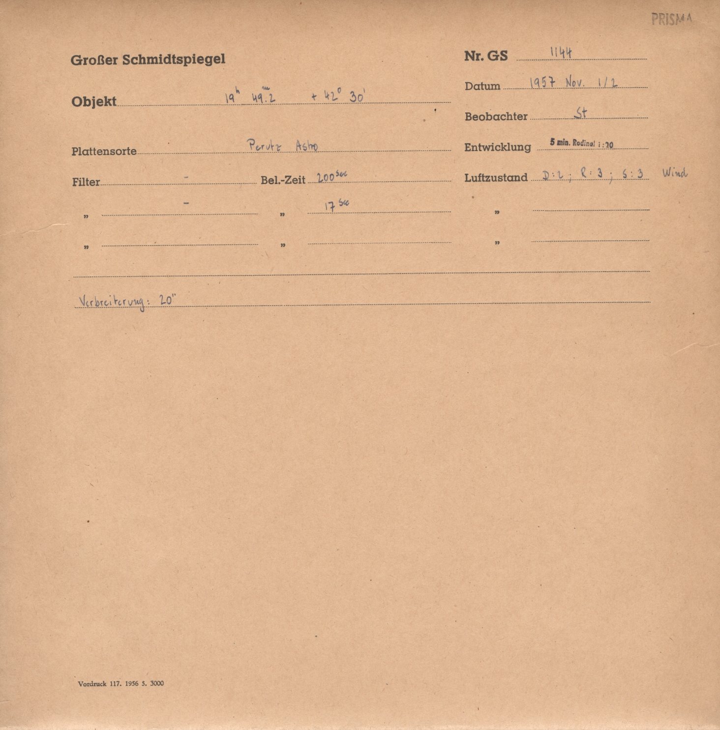Plate envelope