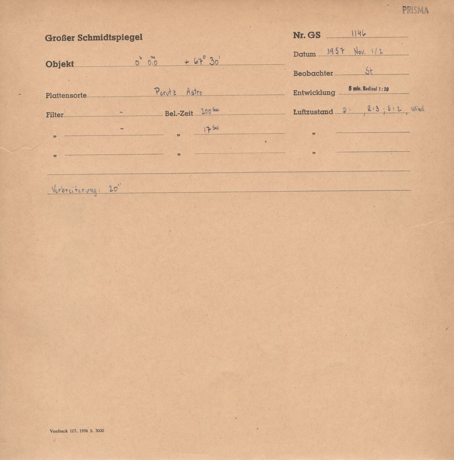Plate envelope