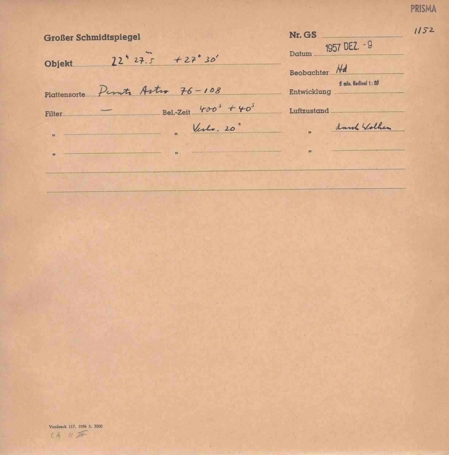 Plate envelope