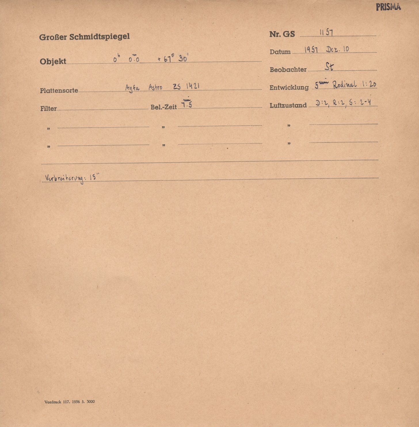 Plate envelope
