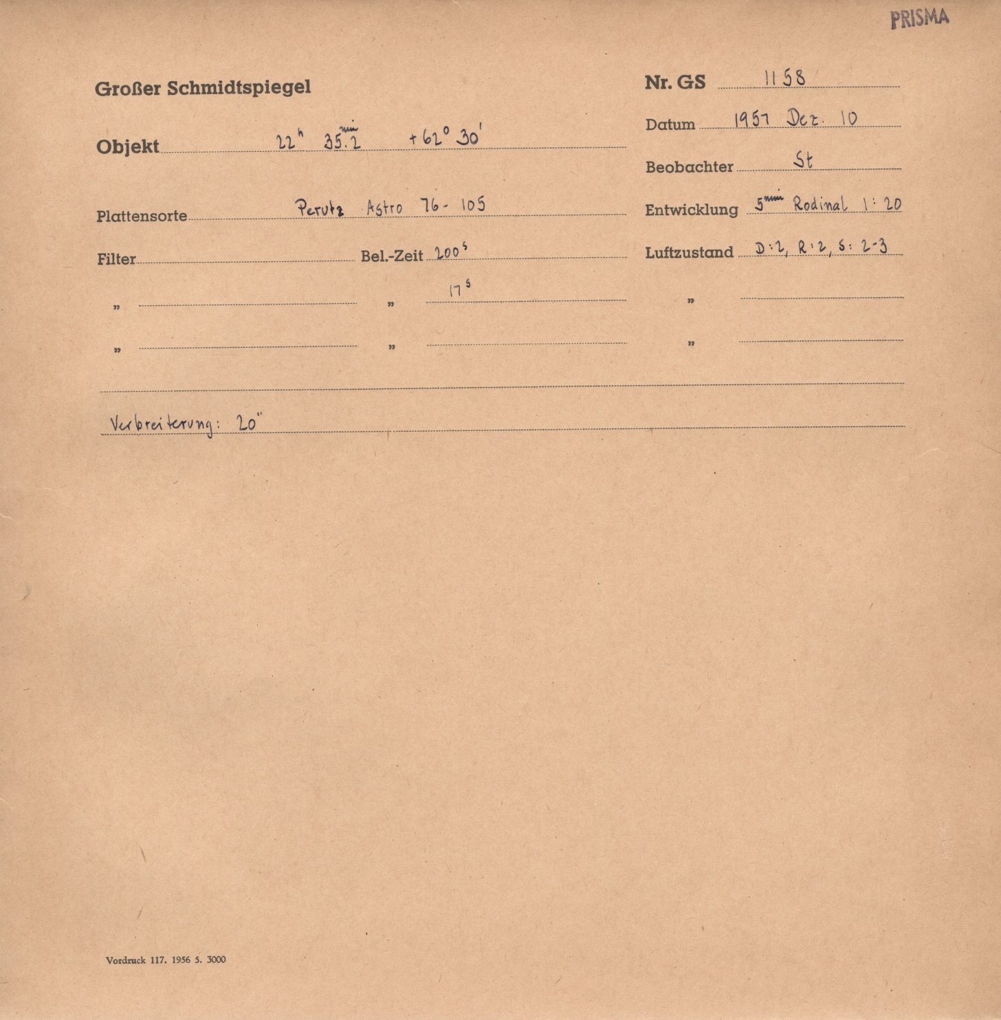 Plate envelope