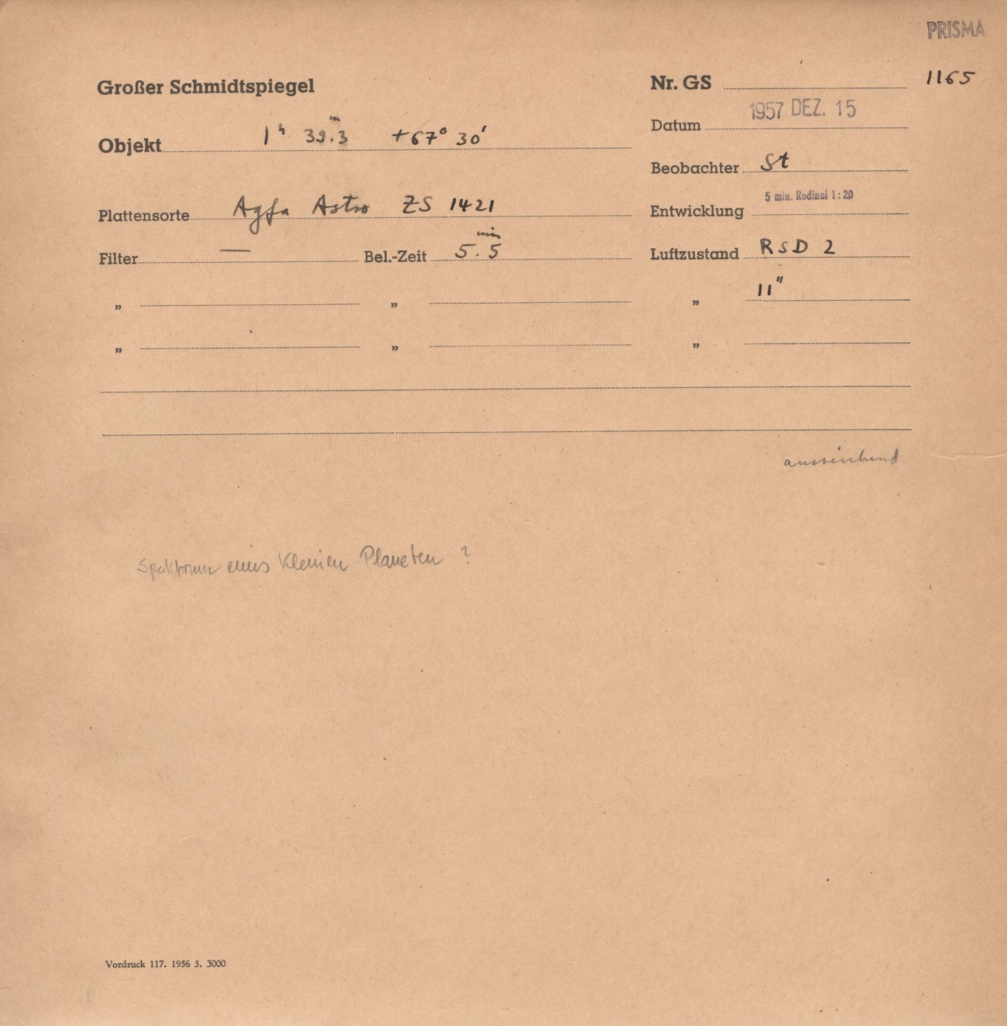 Plate envelope