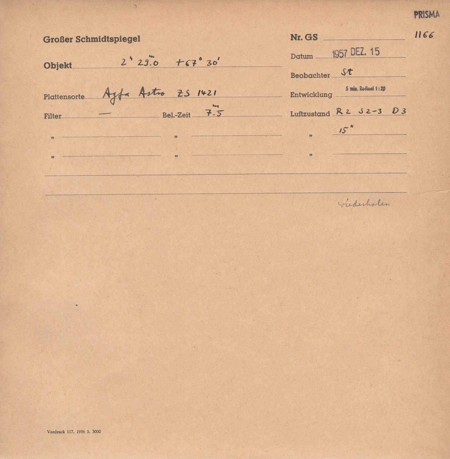 Plate envelope