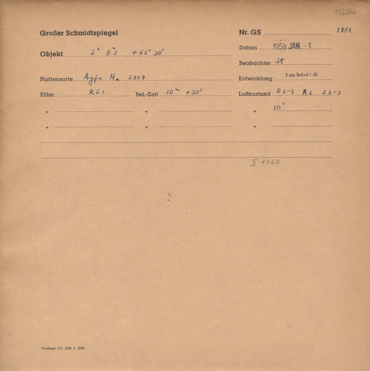 Plate envelope