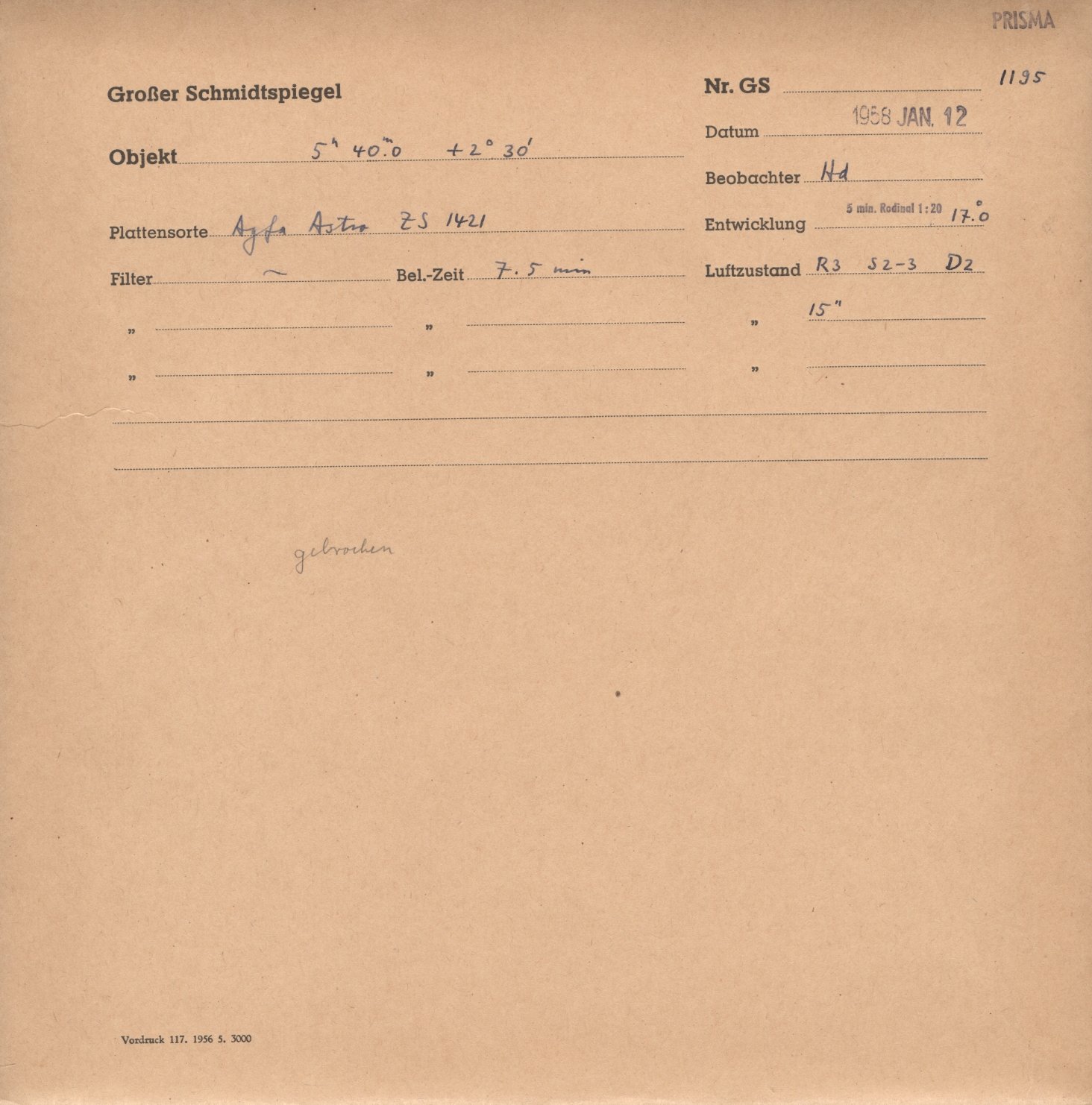 Plate envelope