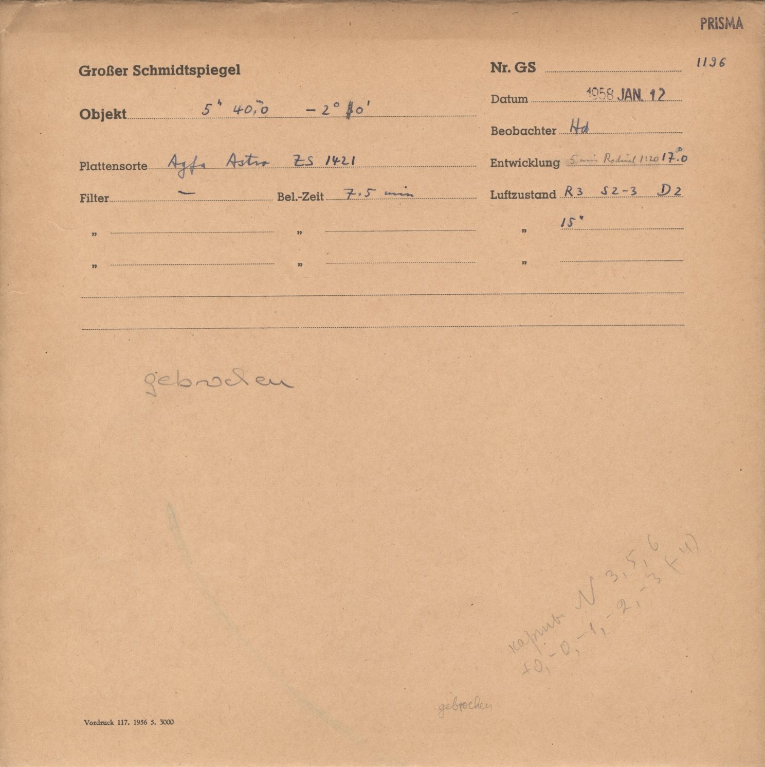 Plate envelope