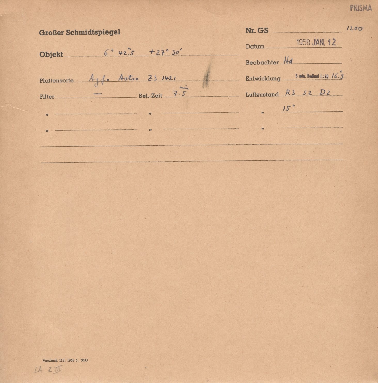 Plate envelope
