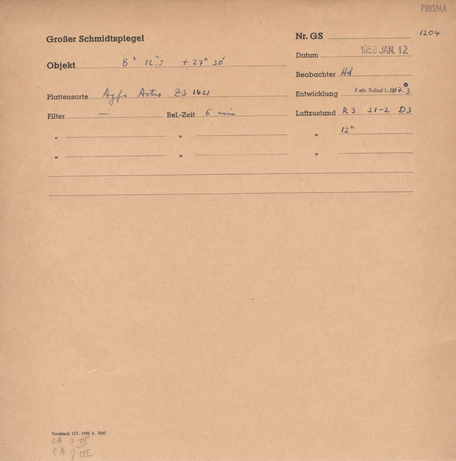 Plate envelope