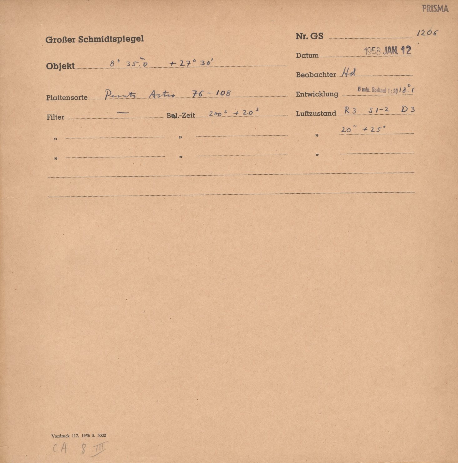 Plate envelope
