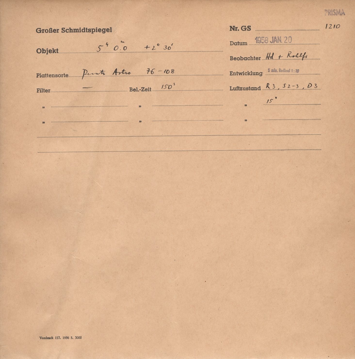 Plate envelope