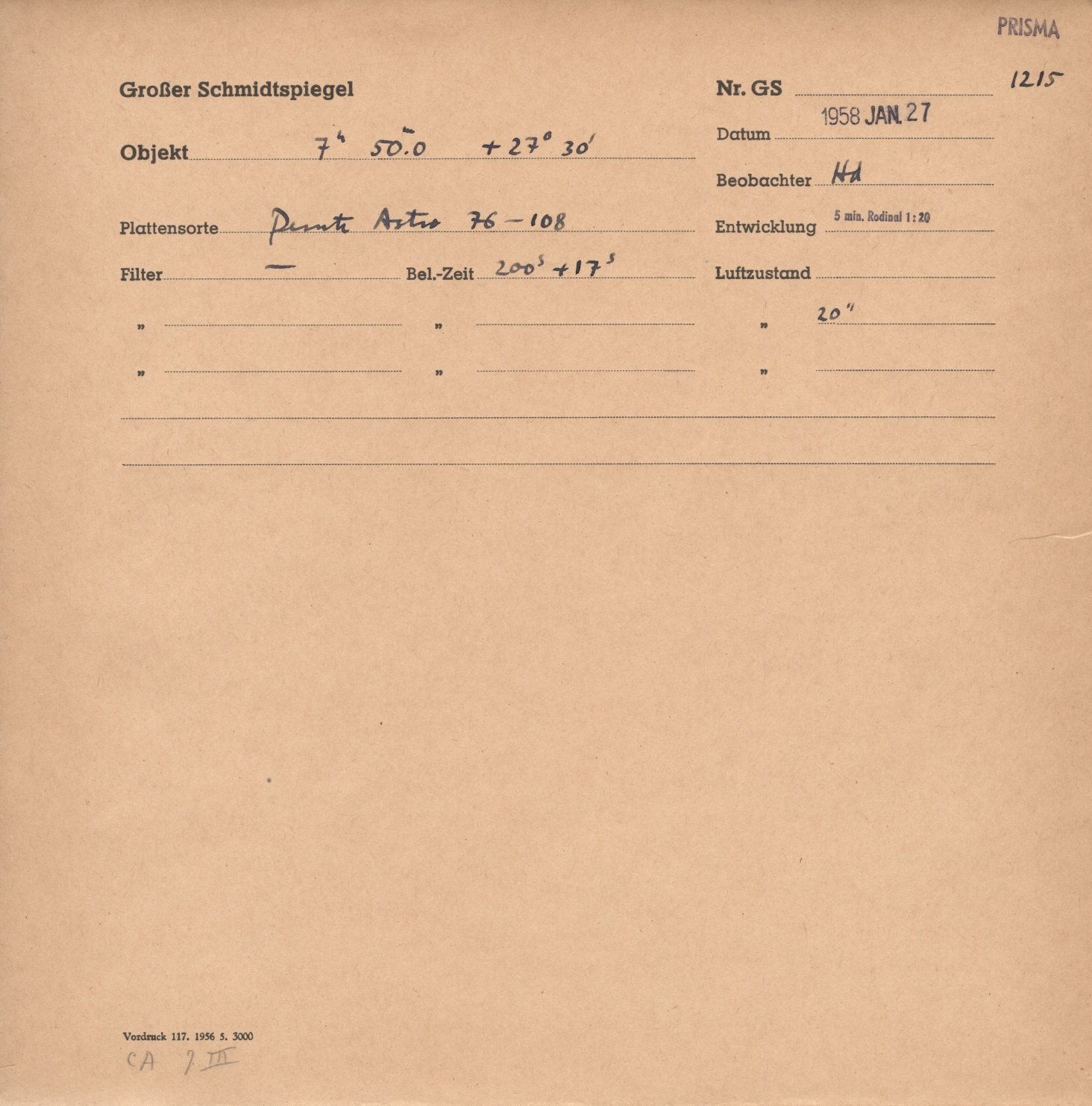Plate envelope