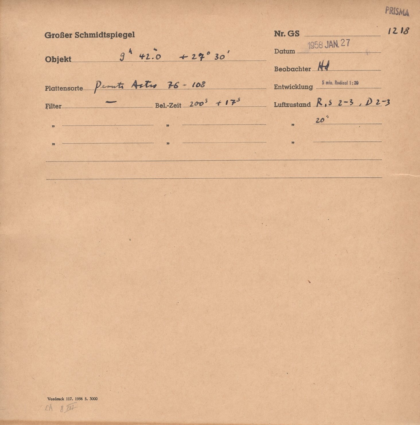 Plate envelope