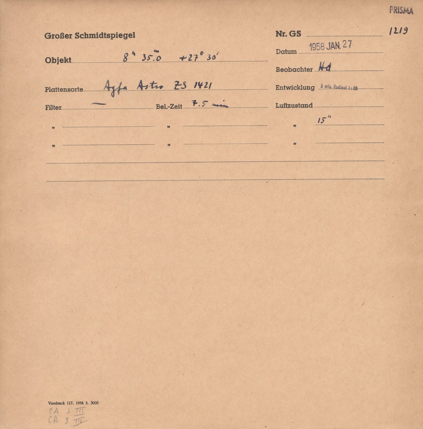Plate envelope