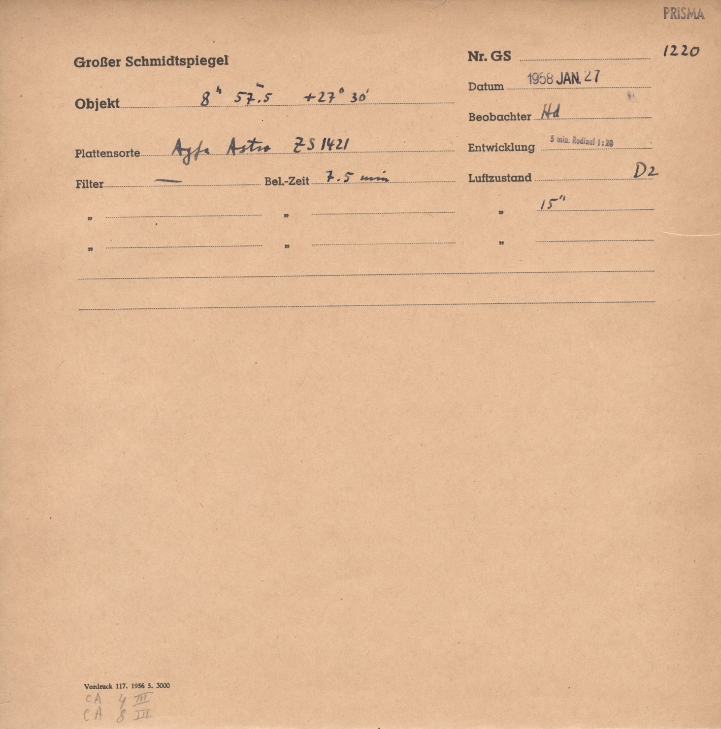 Plate envelope