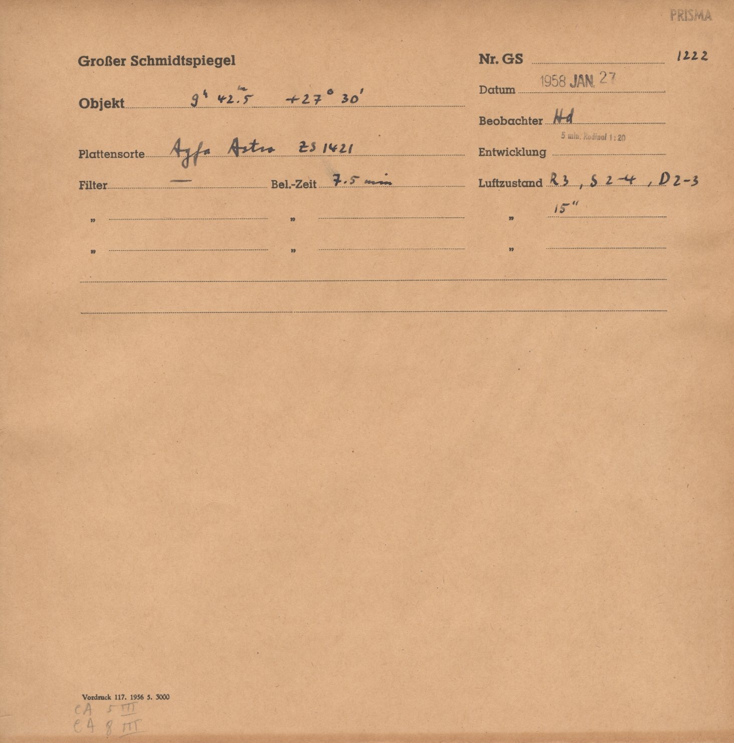 Plate envelope