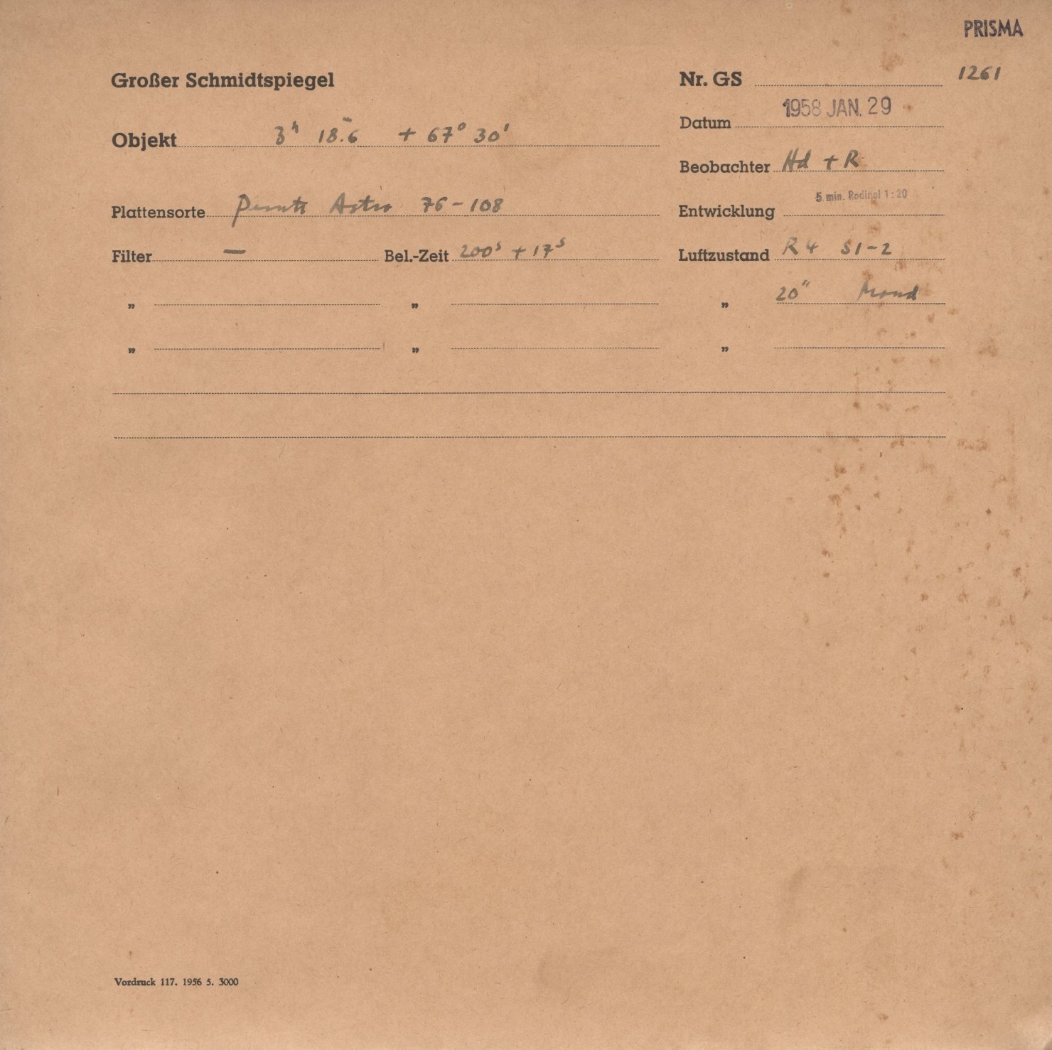 Plate envelope