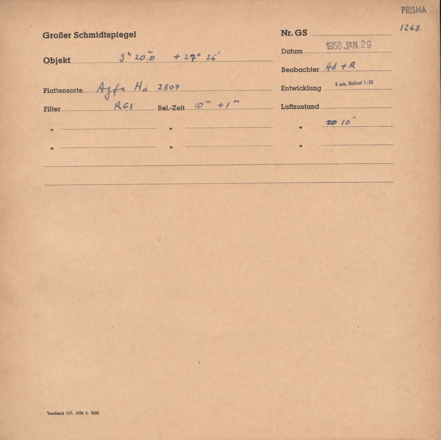 Plate envelope
