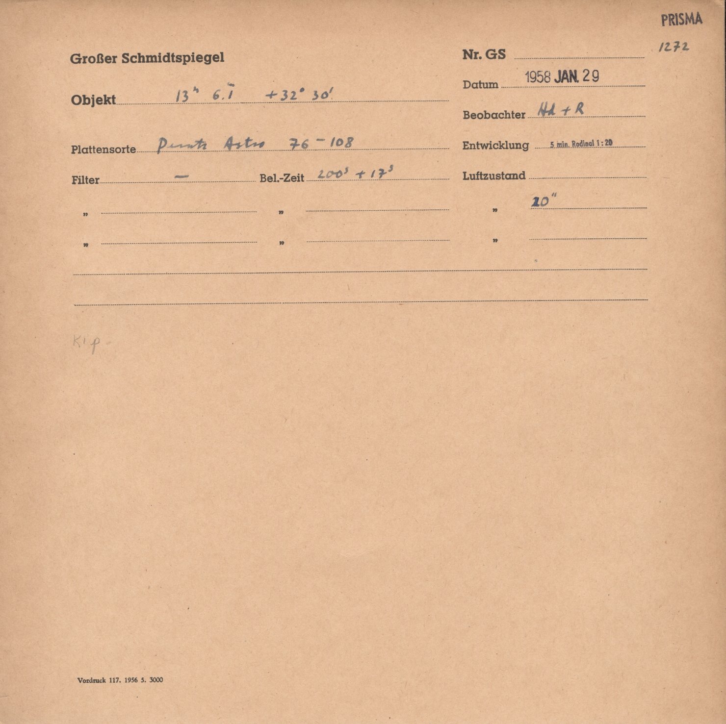Plate envelope