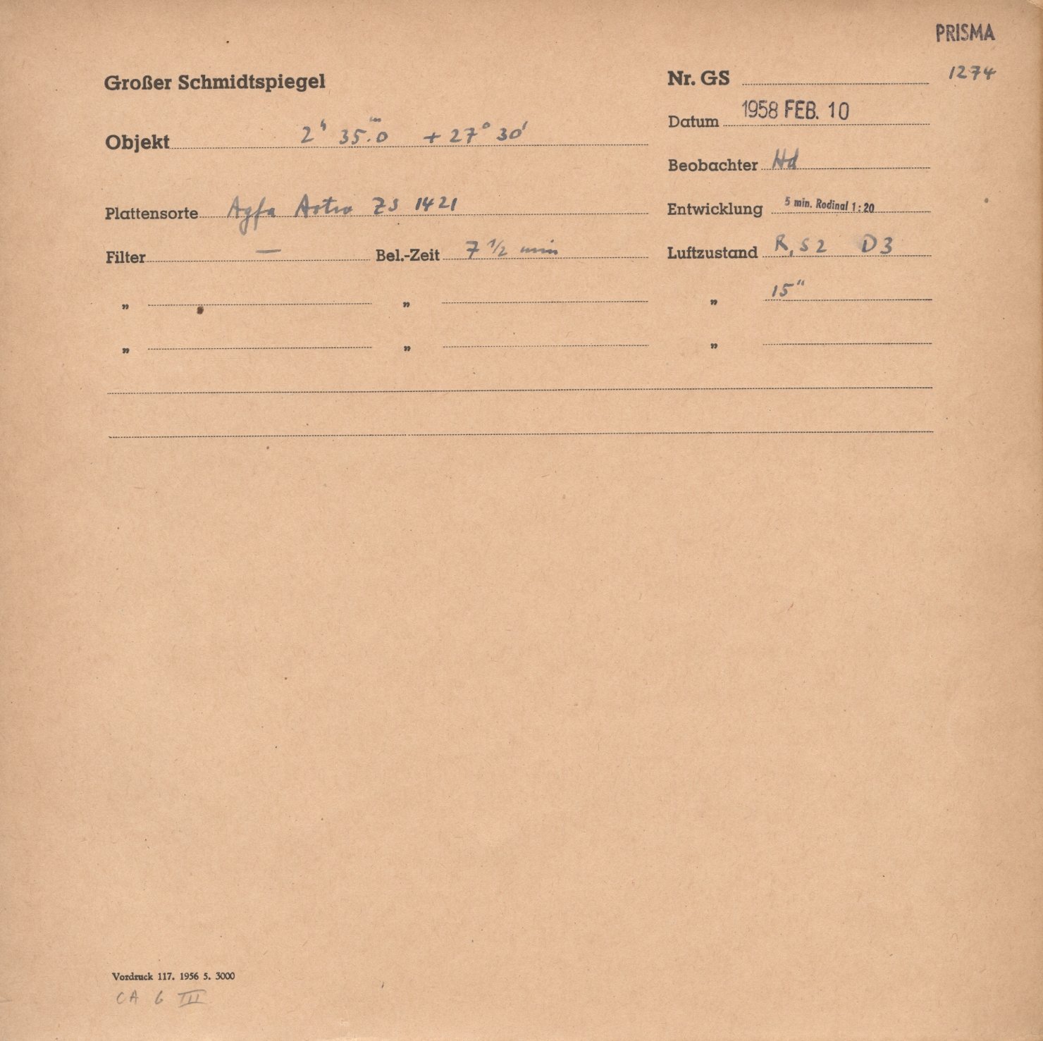 Plate envelope