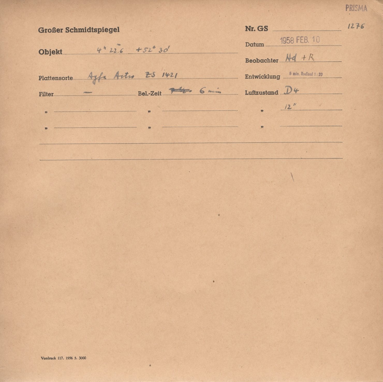 Plate envelope