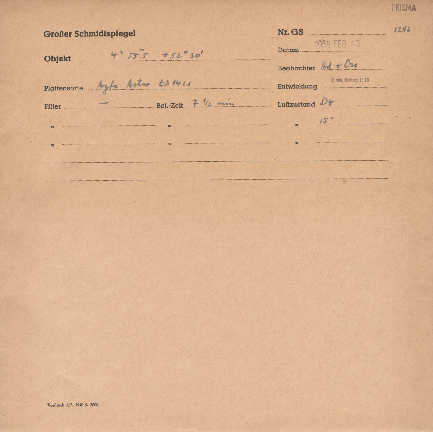 Plate envelope