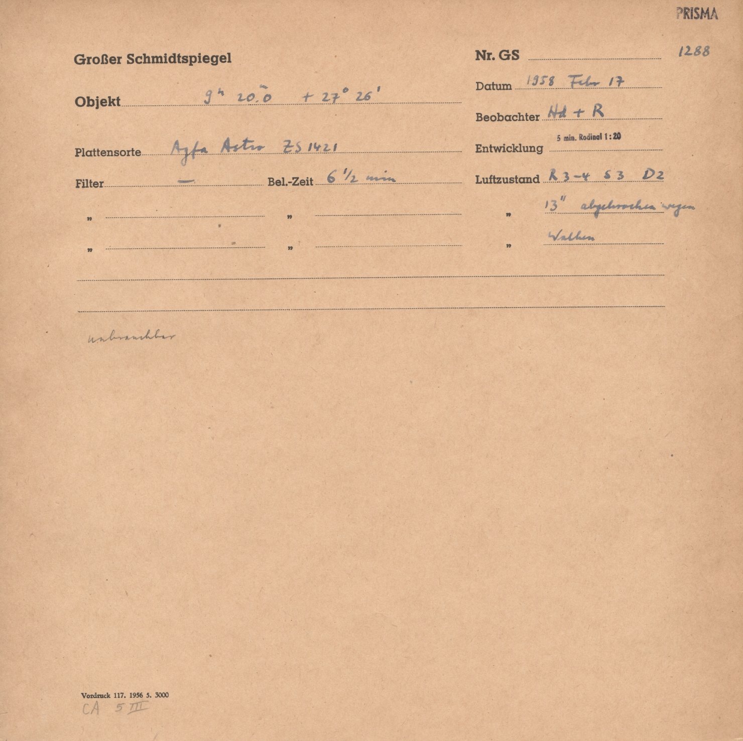Plate envelope